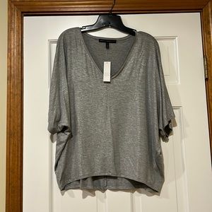 NWT WHBM HTHR MERCURY/SILVER FOIL EVERYDAY TEE SIZE LARGE